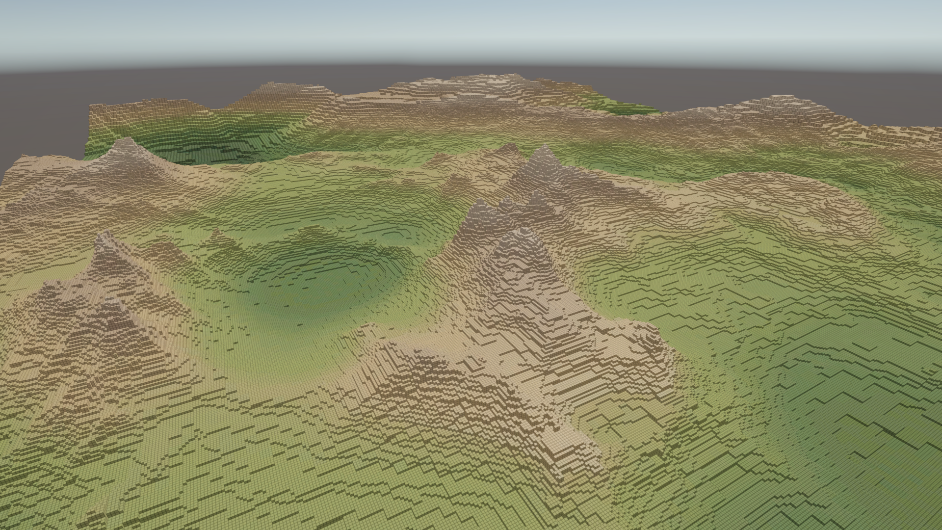 Height map terrain result